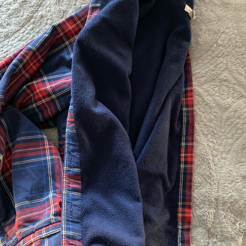 Polar fleece lined flannel